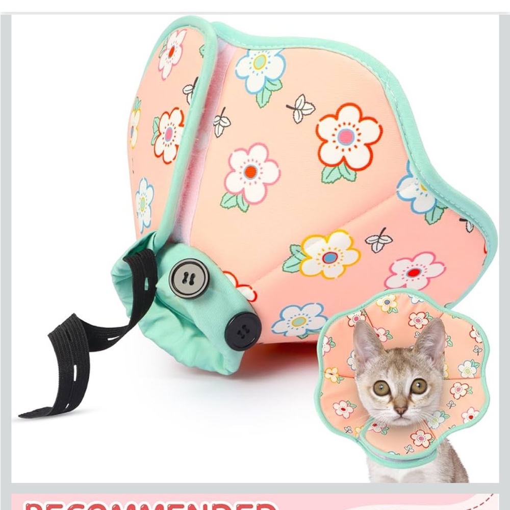Cat Cone Collar Soft for Wound Healing(size S(Circumference:5.1''-7.87''in)
